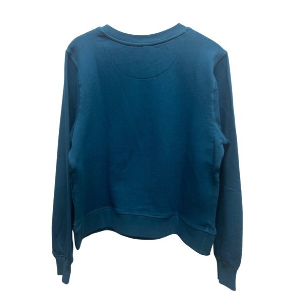 Anthropologie Teal Sparkly Sequin Ribbed Sweatshirt - Picture 7 of 7